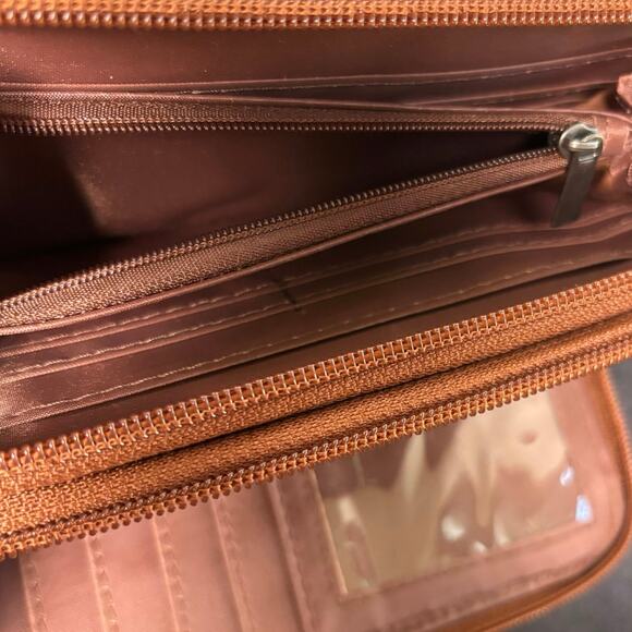 Western Tan & Brown Straw Wallet Purse - Picture 6 of 7